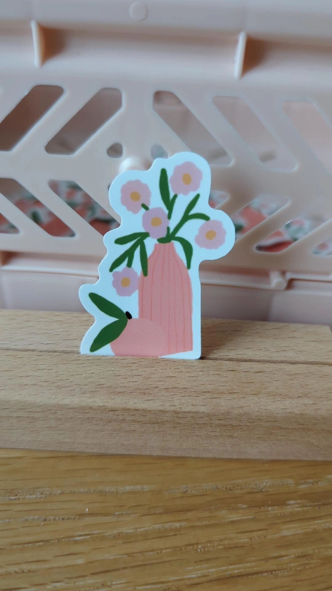 Pegatinas del jarrón floreado