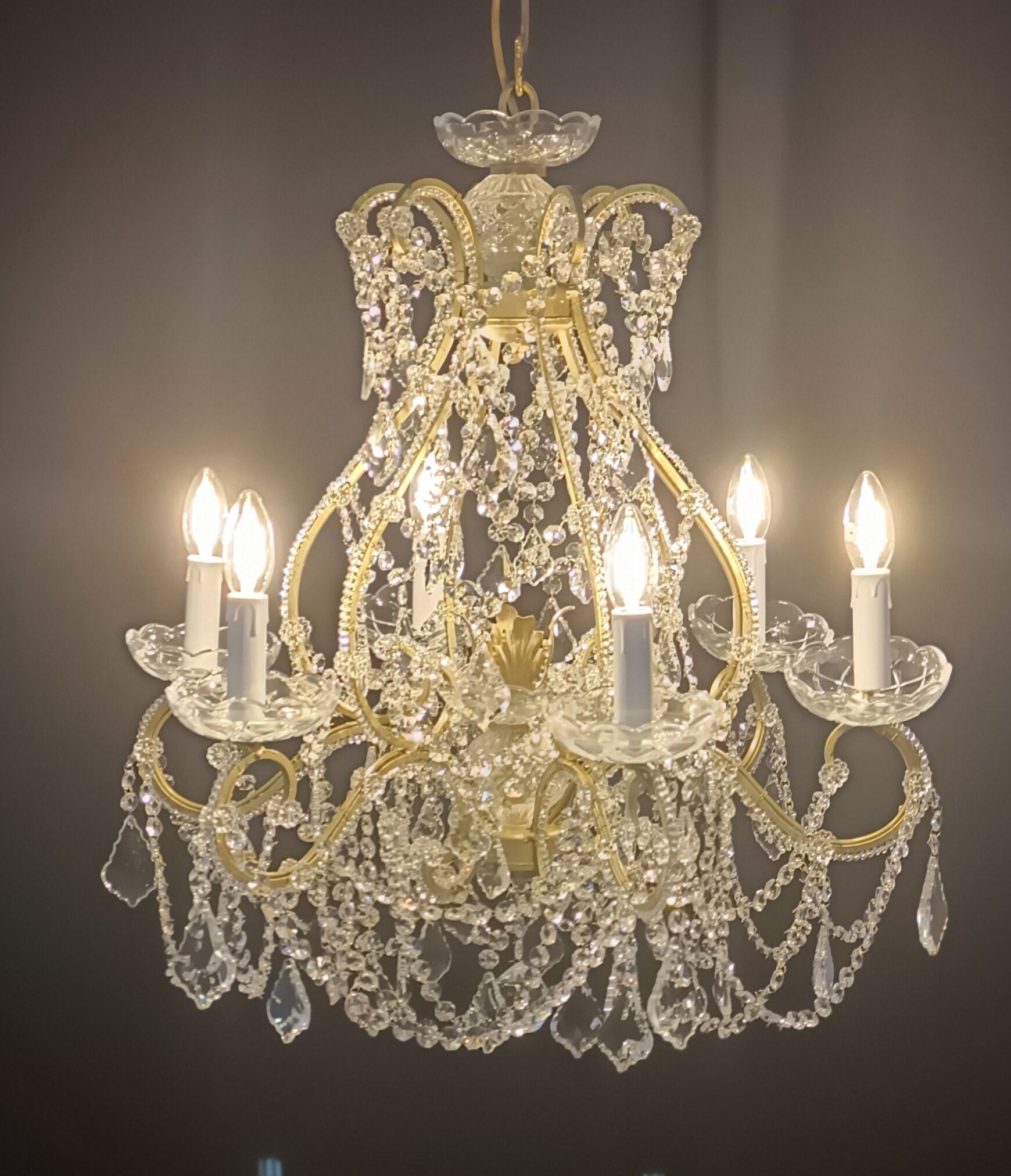 Luster classic Italian 6 lights – Finish or purple