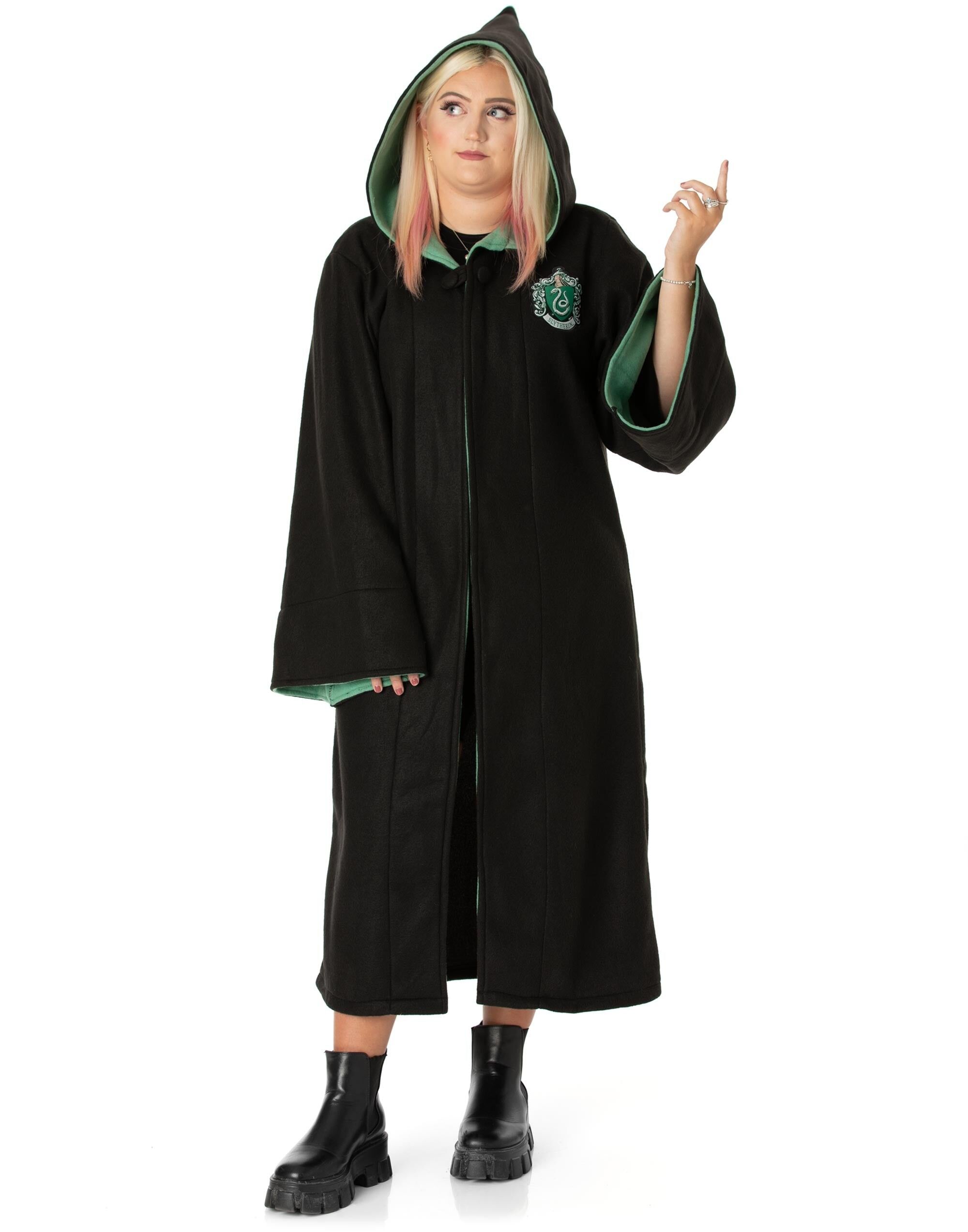 Vestido unisex negro de Harry Potter para Gryffindor, Slytherin, Hufflepuff y Ravenclaw (talla única)