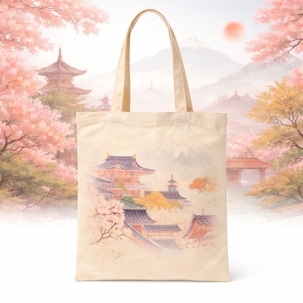 Précommande - Tote Bag Premium Japon Mont Fuji - Livraison à partir du 01/04/2026