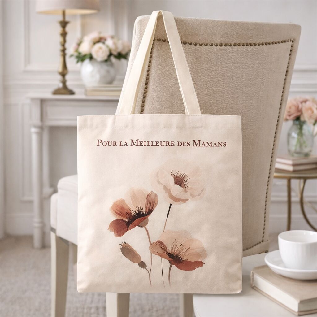 Précommande - Tote Bag Premium Pour la Meilleure des Mamans- Fête des Mères - Livraison à partir du 01/04/2026