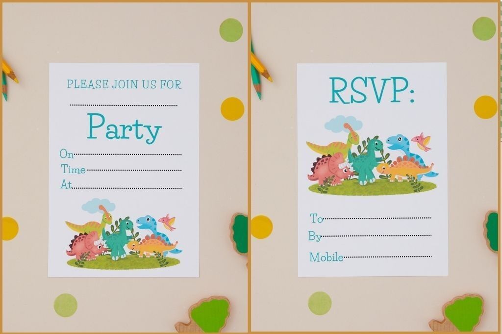 Invitaciones para fiesta de dinosaurios bebé, paquete de 10, tamaño A6