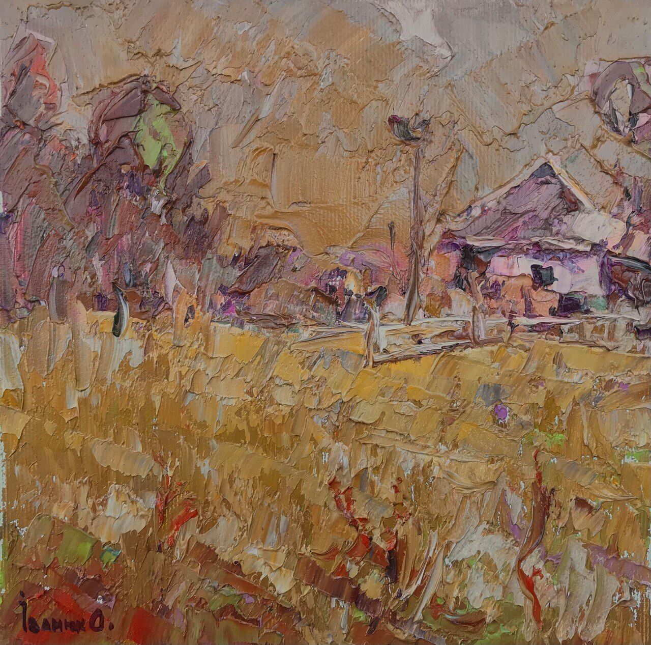 Pintura al óleo Noche cálida Oleksiy Ivanyuk 20x20cm