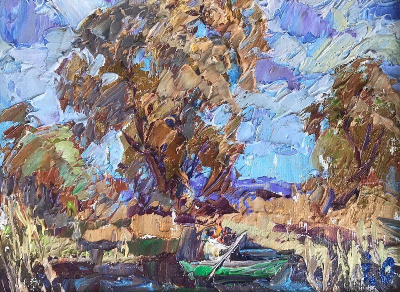 Pintura al óleo Otoño Oleksiy Ivanyuk 15x20cm