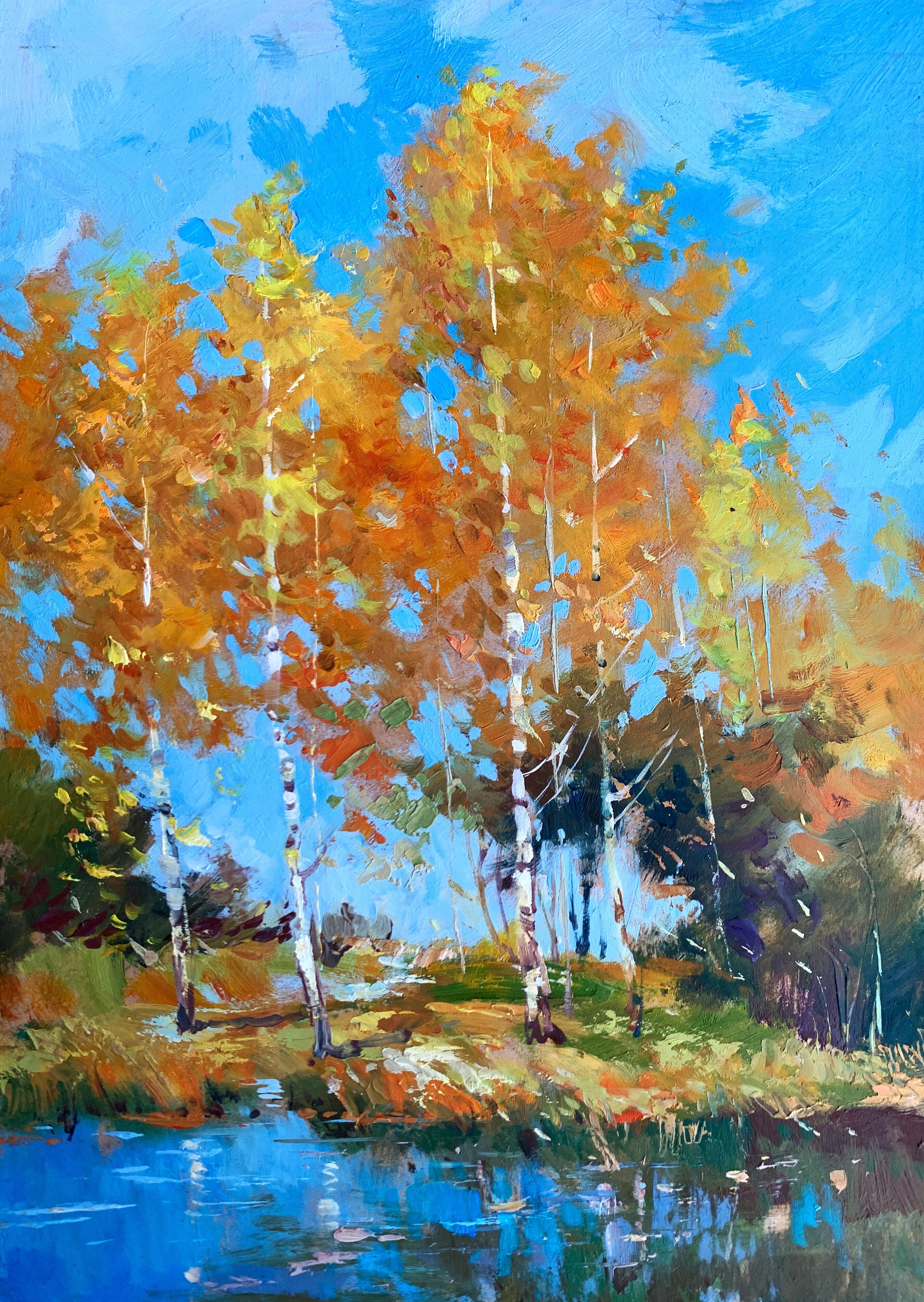 Cuadro al óleo Bosque de naranjas Yuriy Suprunchuk 24x34cm