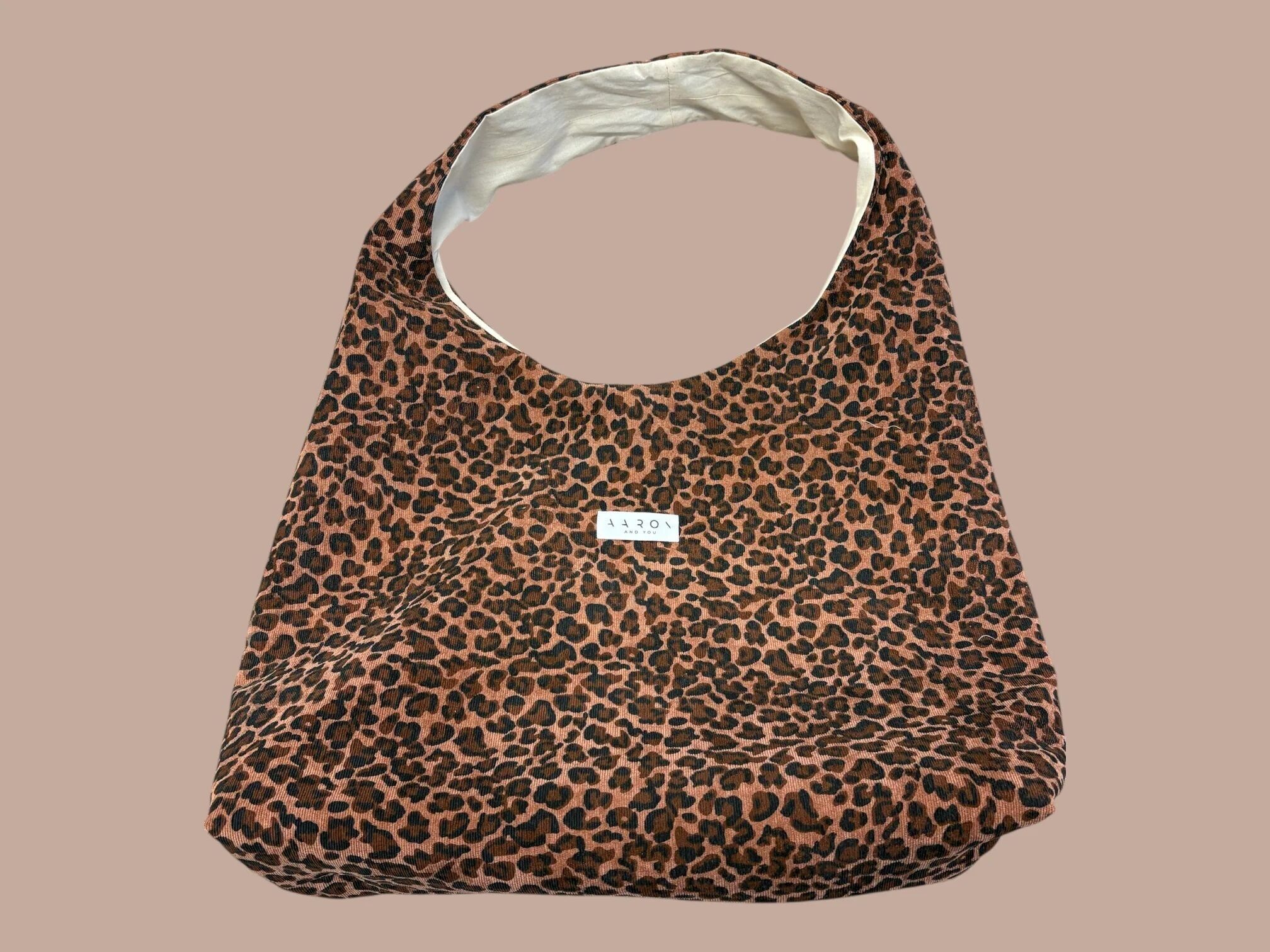 Maxi-Tragetasche aus Baumwolle mit Leopardenmuster – Hergestellt in Frankreich – Kleinserie