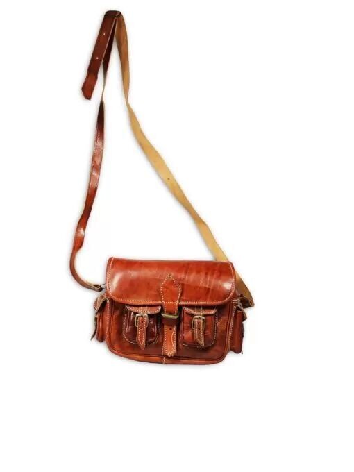 Bolso pequeño de piel de vacuno estructurado con asas rígidas