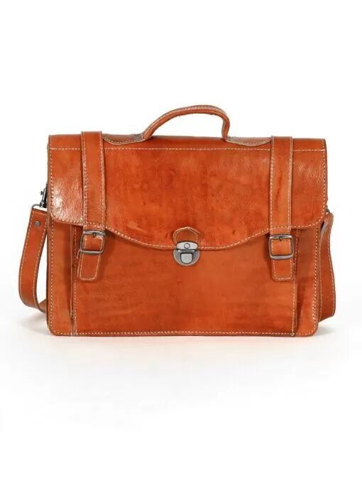 Bolso bandolera OM9 de piel de becerro - Maletín convertible tipo mensajero y cruzado