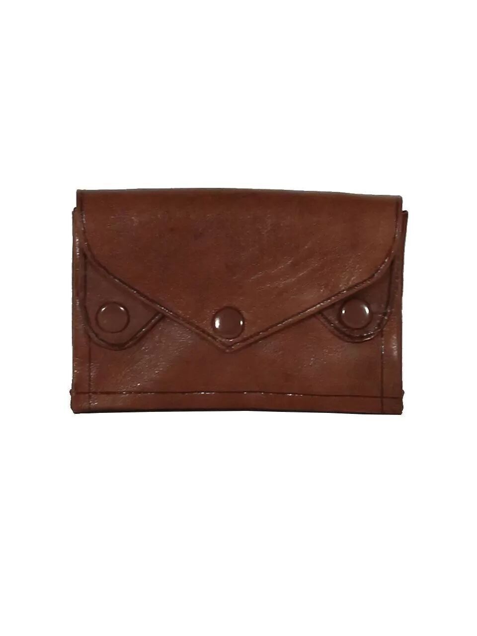 Bolso de mano de piel BN - Cartera con solapa y tres cierres a presión y múltiples compartimentos