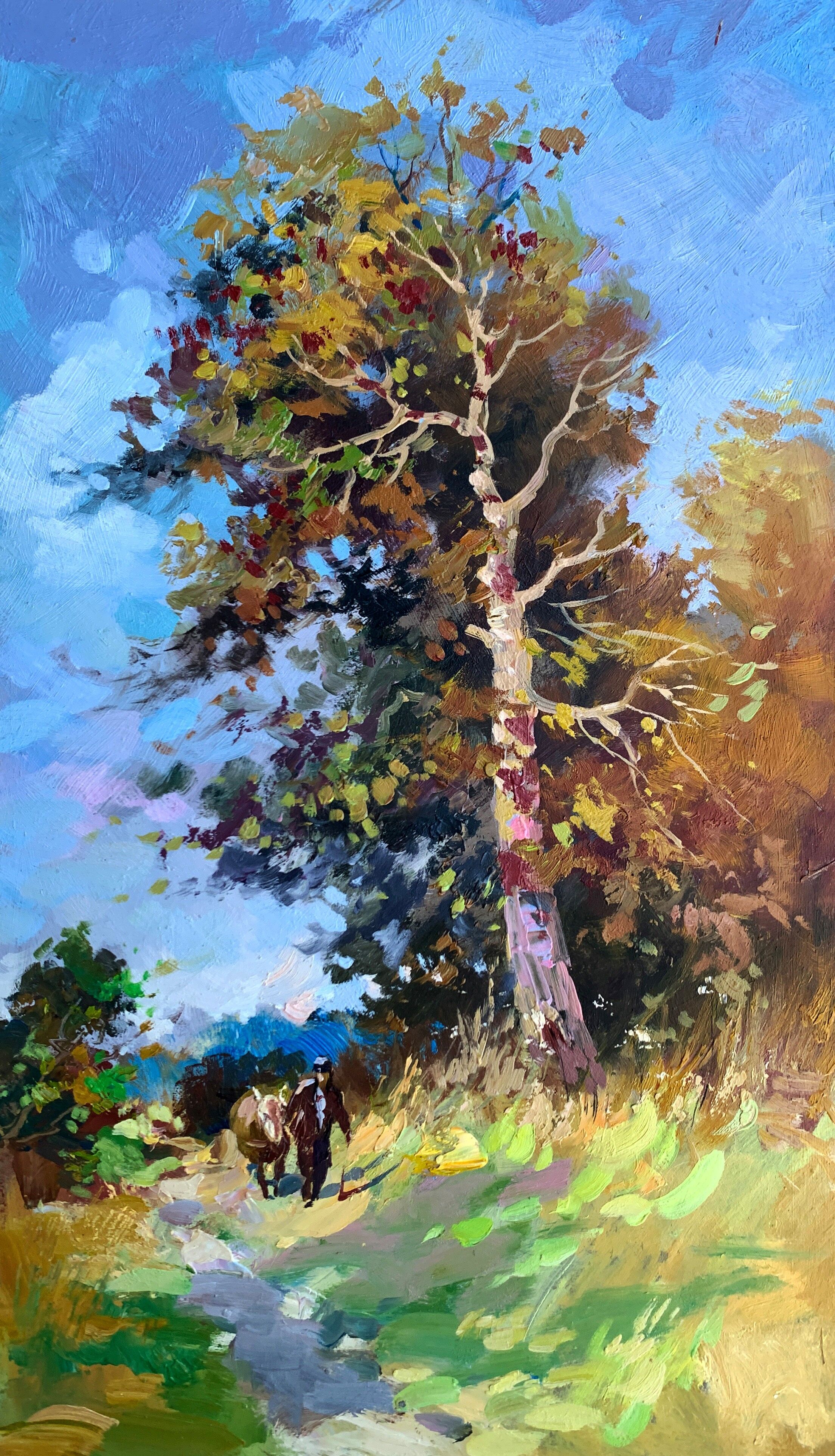 Ölgemälde „Heimkehr“ von Yuriy Suprunchuk, 40 x 23 cm