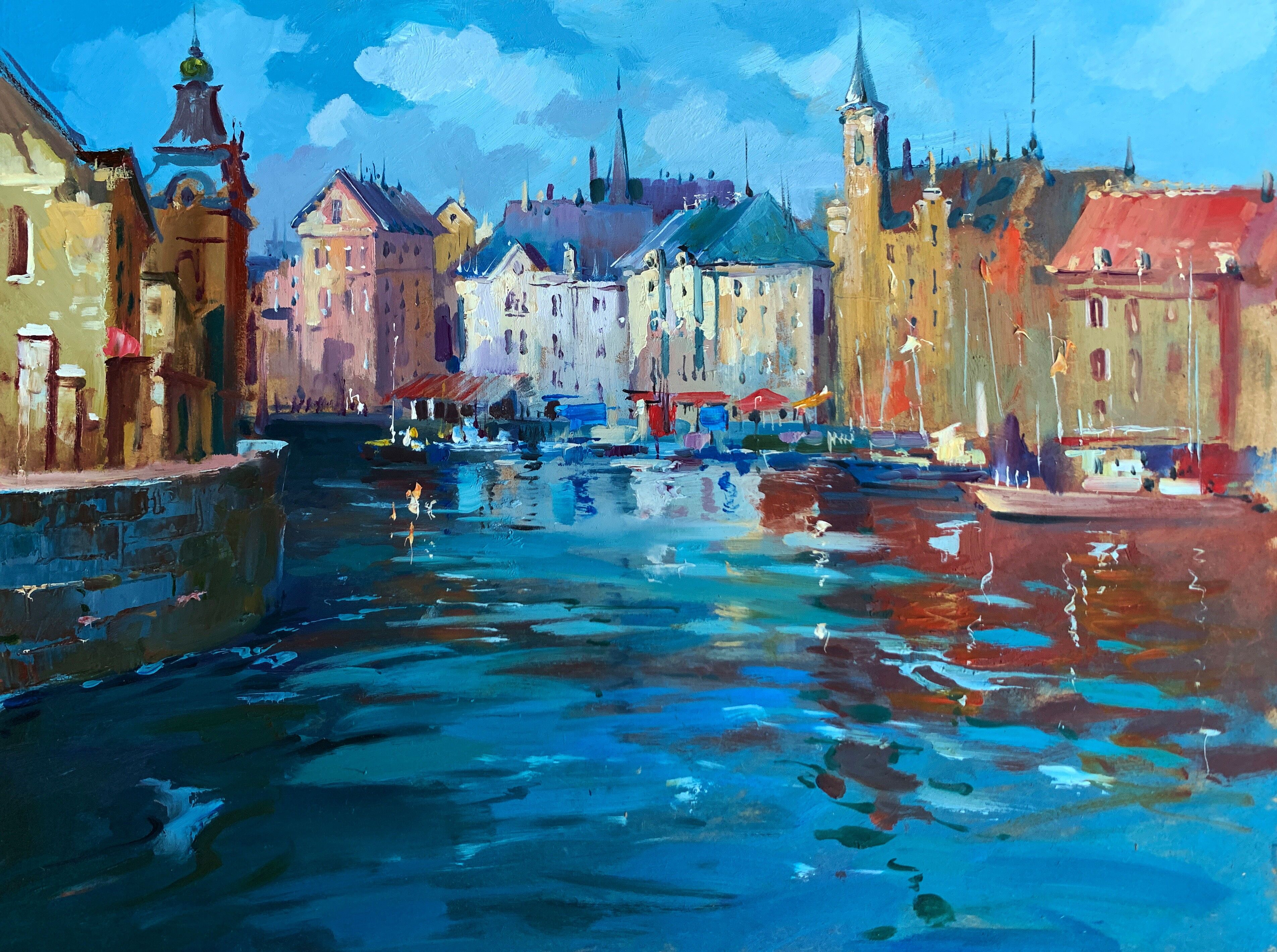 Ölgemälde „Wie in Venedig“, Yuriy Suprunchuk, 30 x 40 cm