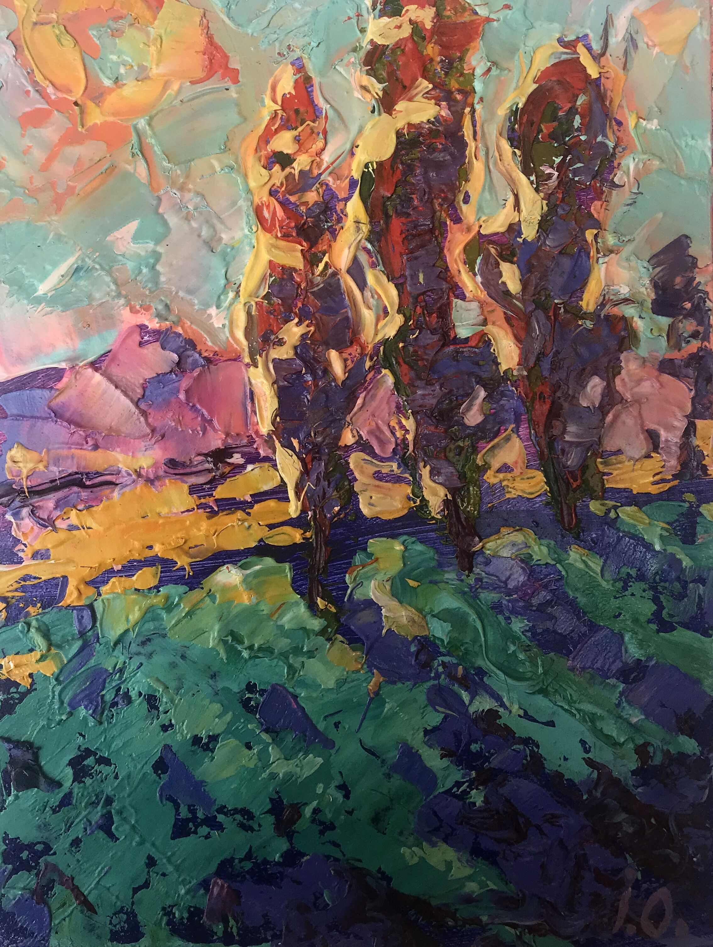 Pintura al óleo Mañana Oleksiy Ivanyuk 20x15cm