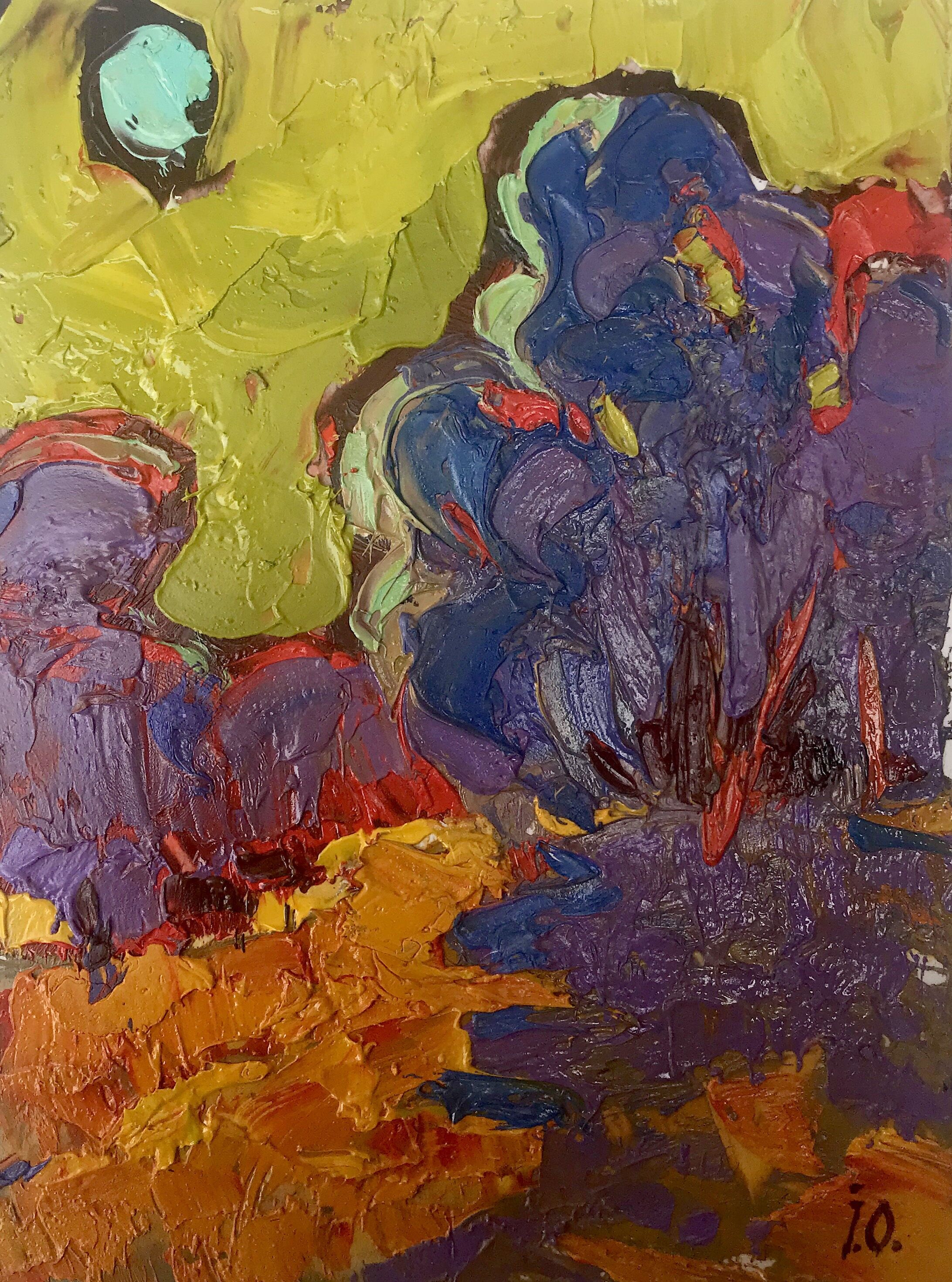 Dipinto ad olio Una calda serata autunnale Oleksiy Ivanyuk 20x15 cm