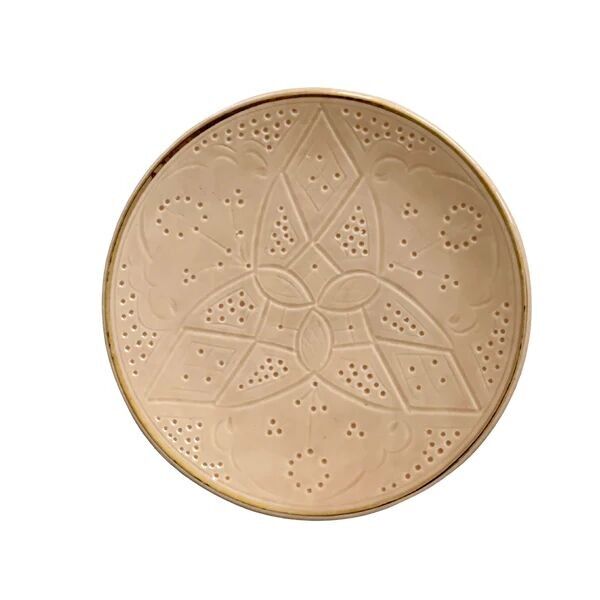Plato Beldi Arena Mediano - Cerámica artesanal con oro de 12 quilates (20 cm)