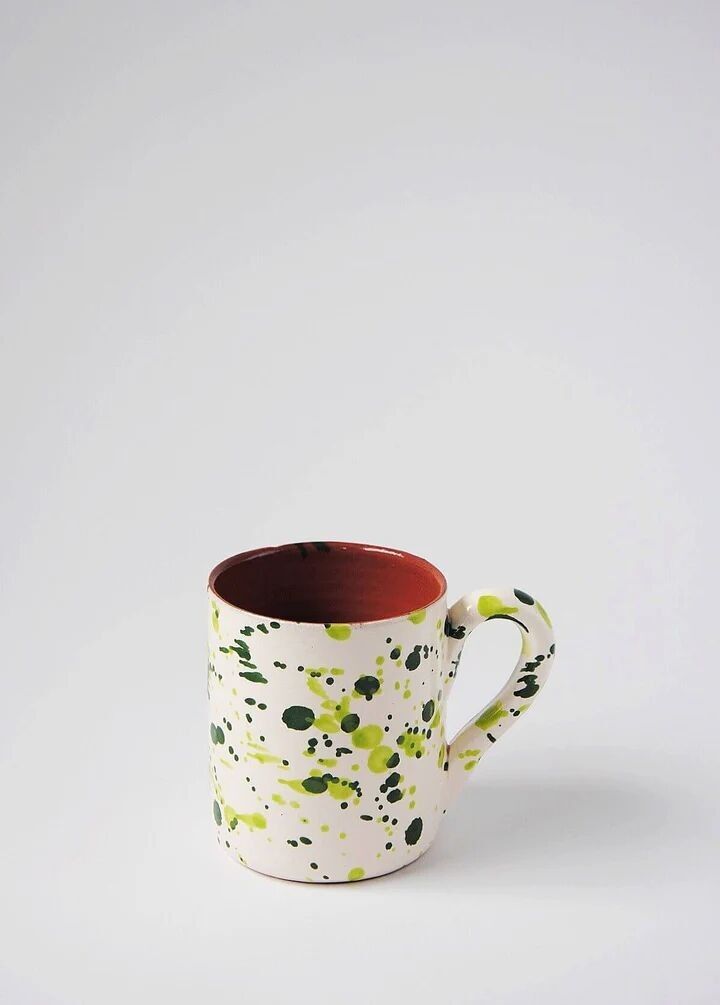 Chroma Speckled Mug Green - Hand Thrown Portuguese Terracotta