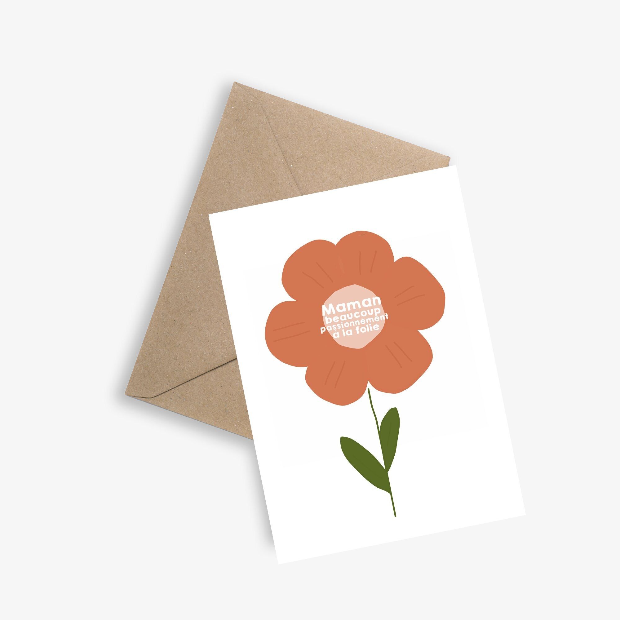 Simple Mother's Day Card - The Most Beautiful Flower
