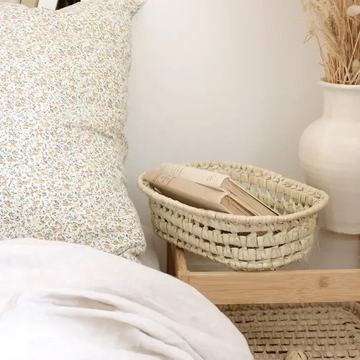 Handgewebter ovaler marokkanischer Palmenkorb – Artisan Storage