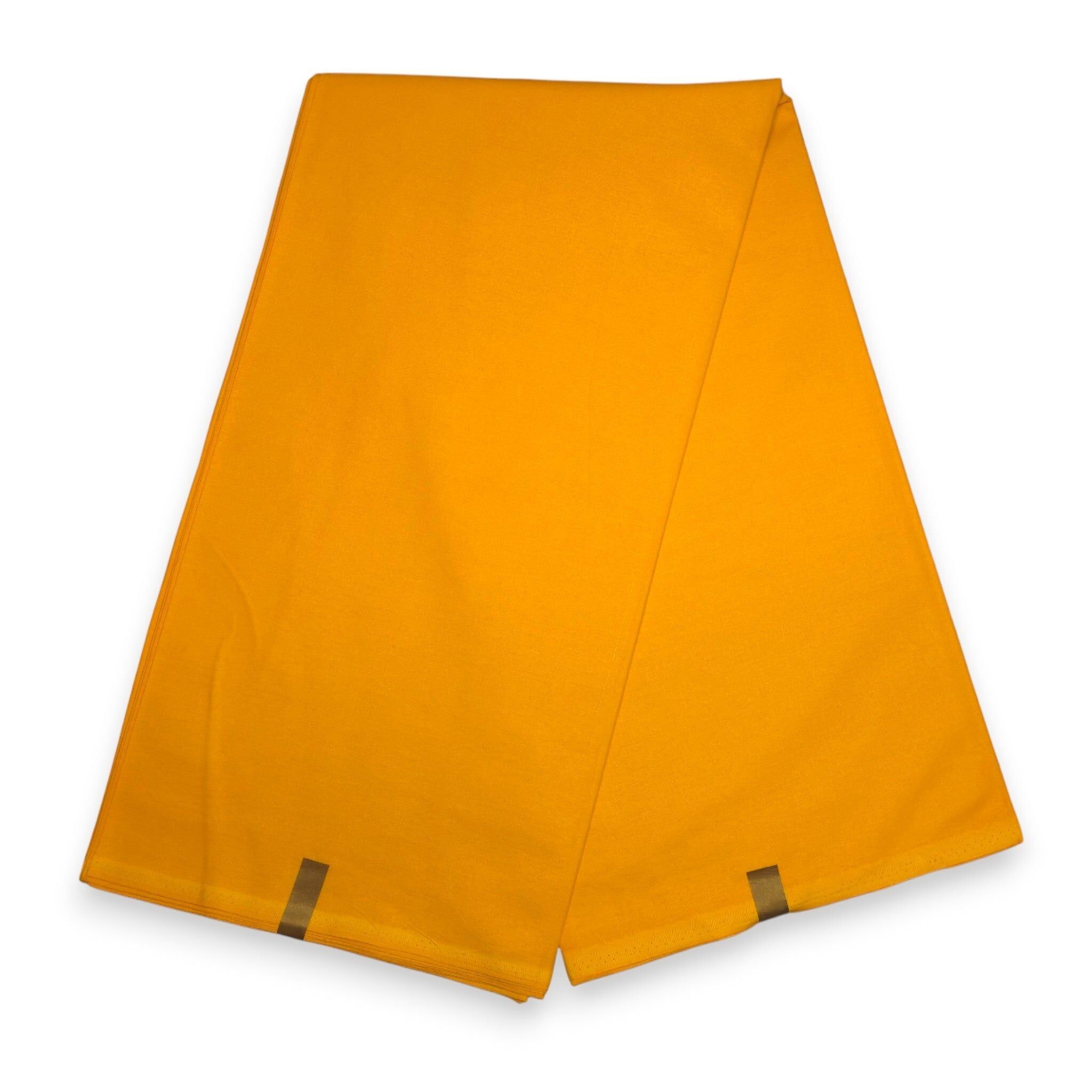 6 yards - Tissu uni jaune ocre - Couleur unie jaune ocre - 100 % coton
