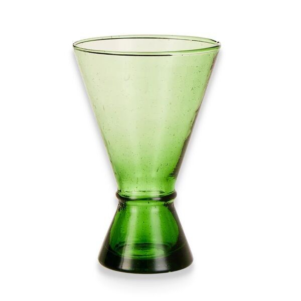 Copa de vino Beldi verde - Copas de vidrio reciclado