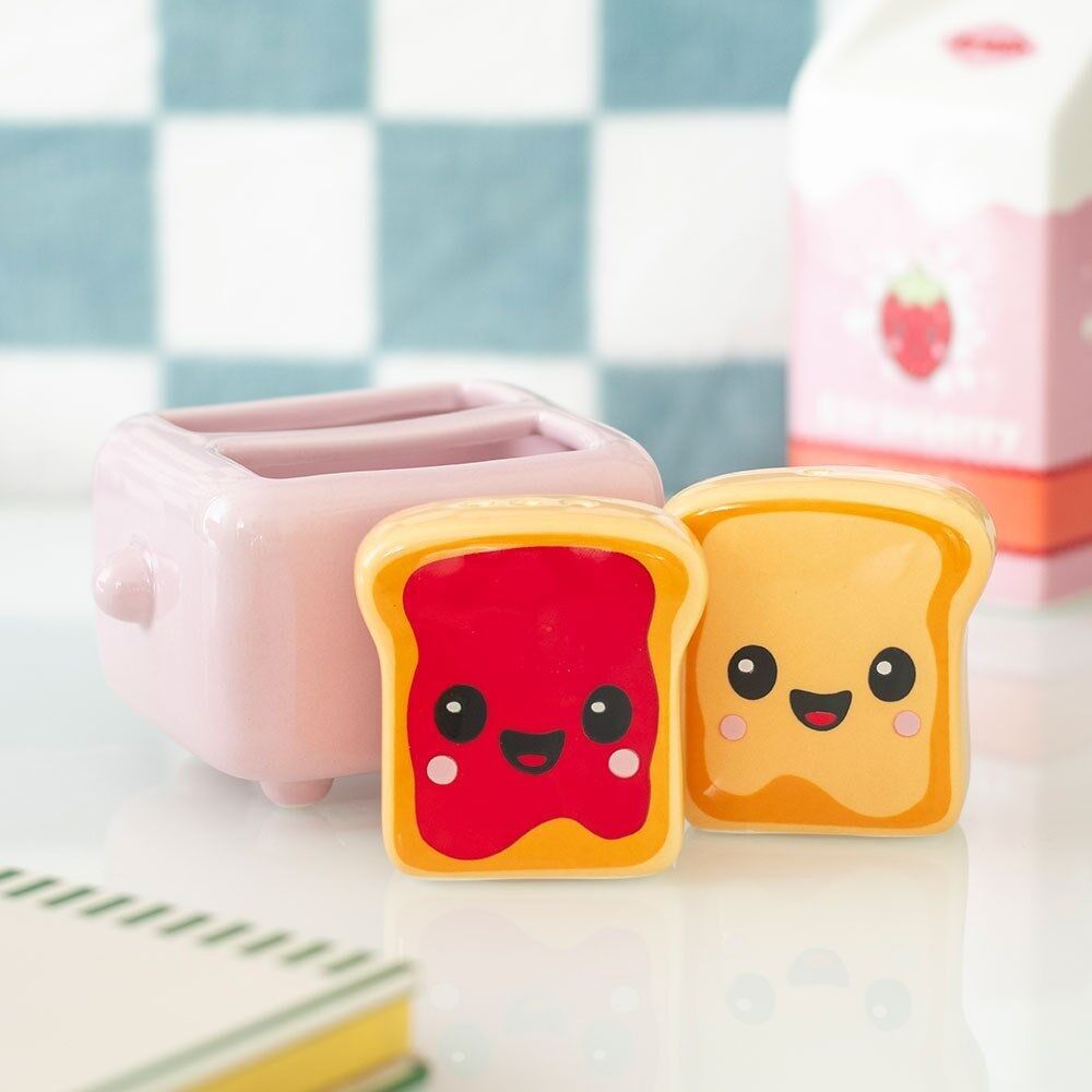 Kawaii Toast Salz- und Pfefferstreuer