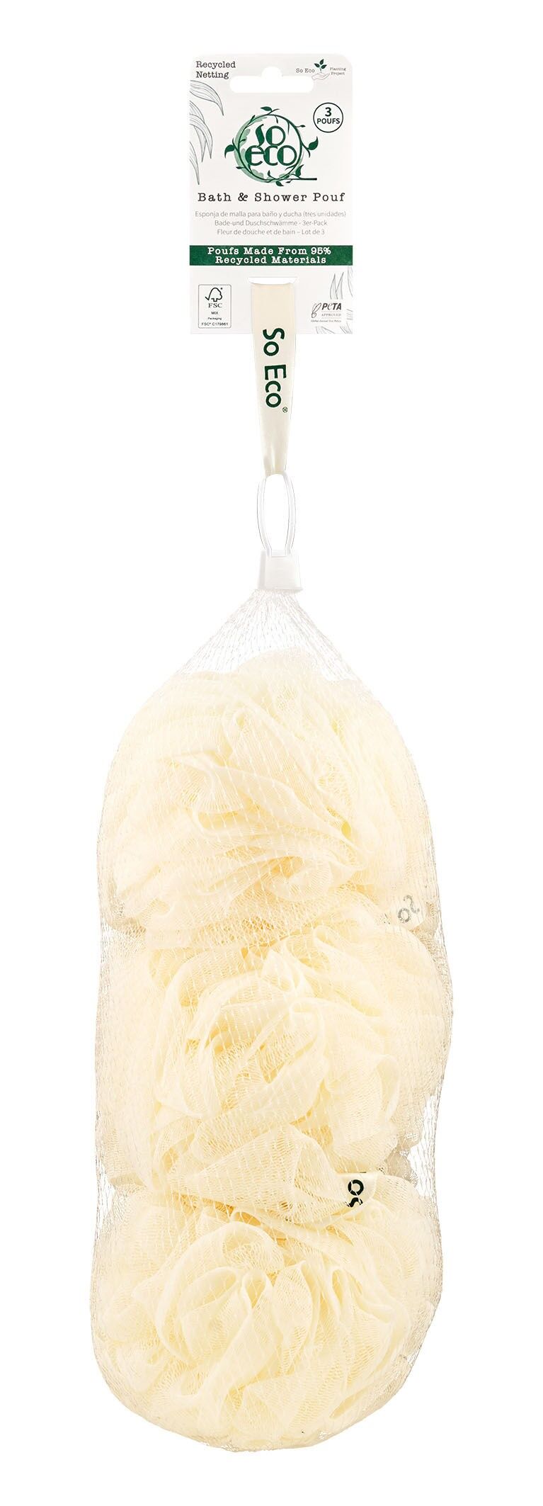 So Eco Bath & Shower Pouf - 3 Pack