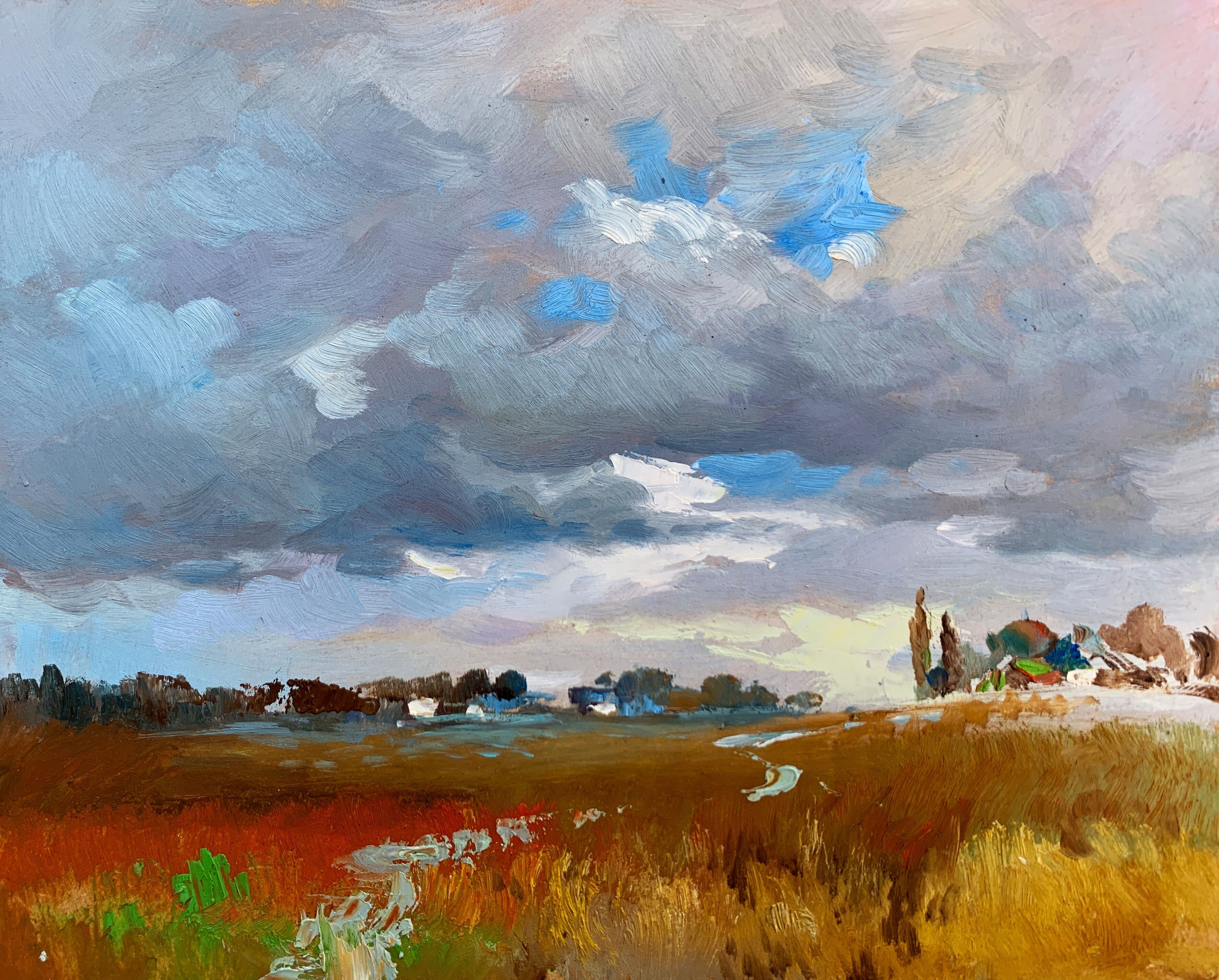 Dipinto ad olio Non lontano dal villaggio Yuriy Suprunchuk 20x24cm