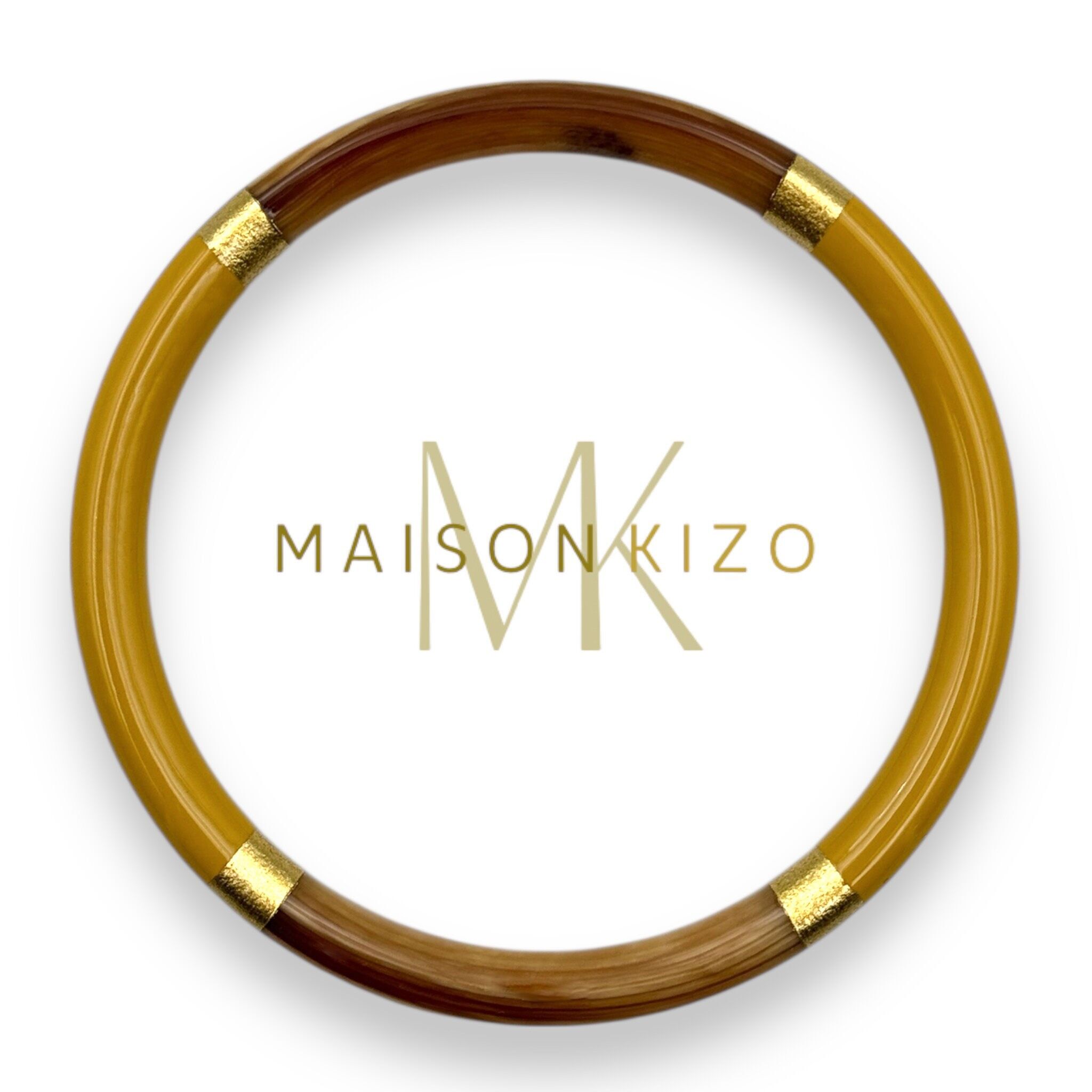 Bracciale in corno di bufalo 6 mm Senape C92