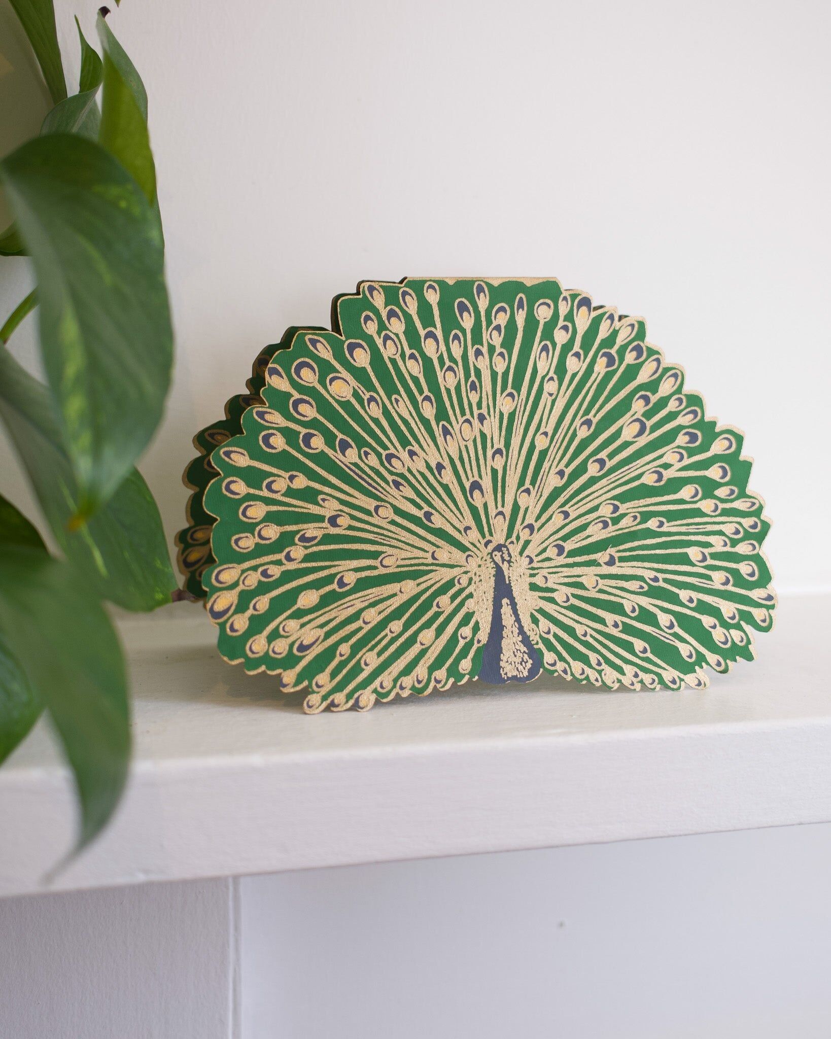 Carte de voeux de paon