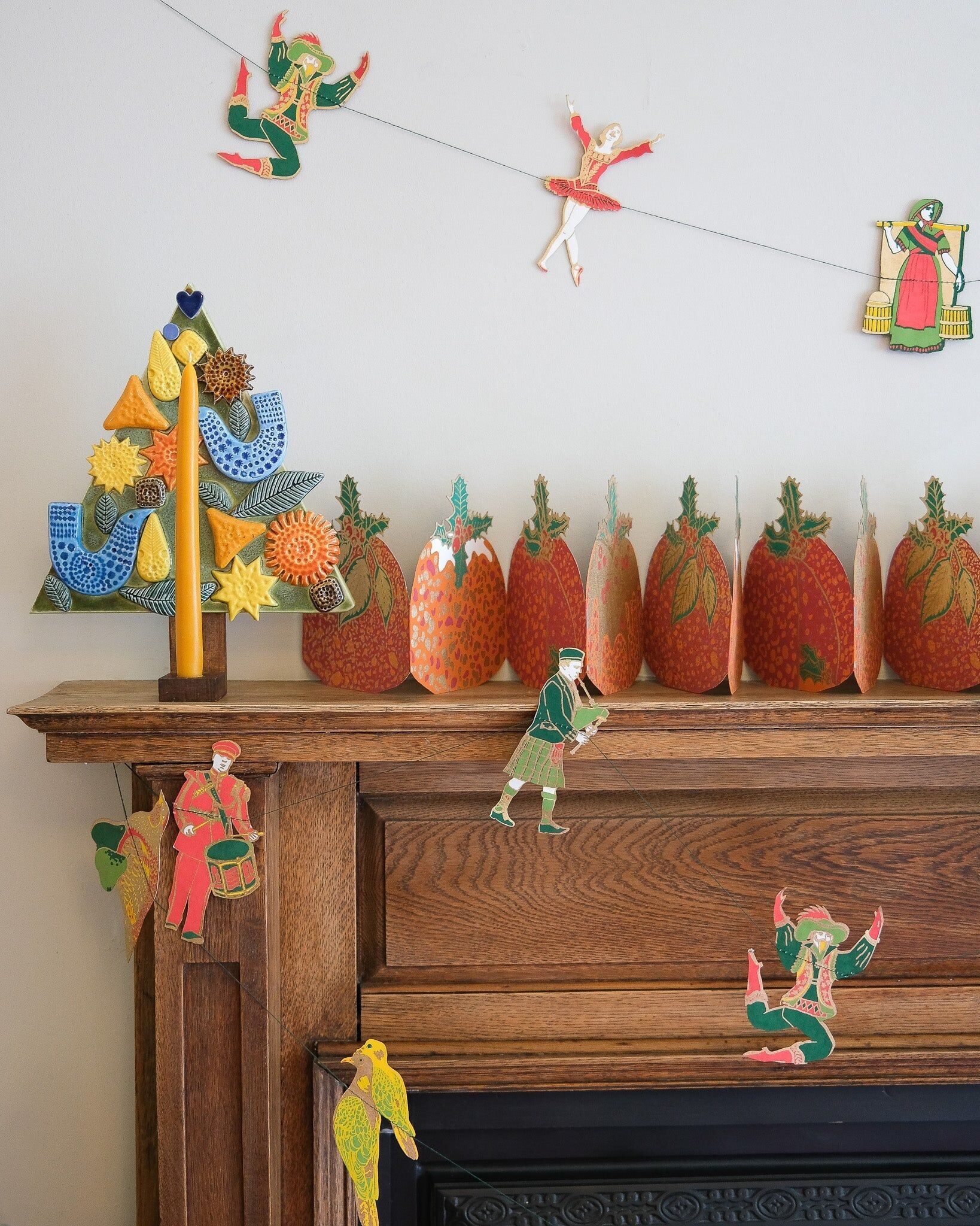 Ghirlanda cucita per i 12 giorni di Natale