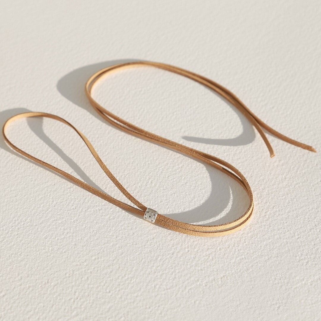 Choker Navajo beige silver