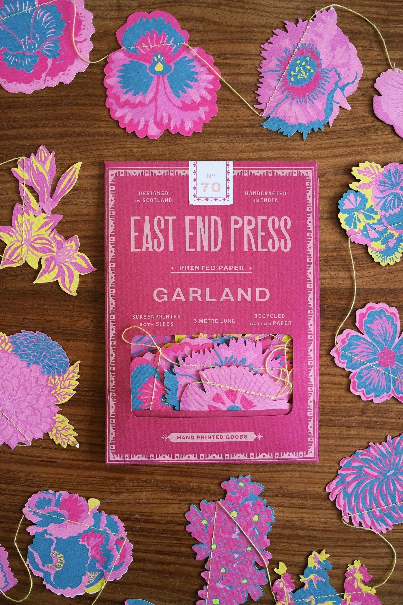 Genähter Sommergarten-Girlande