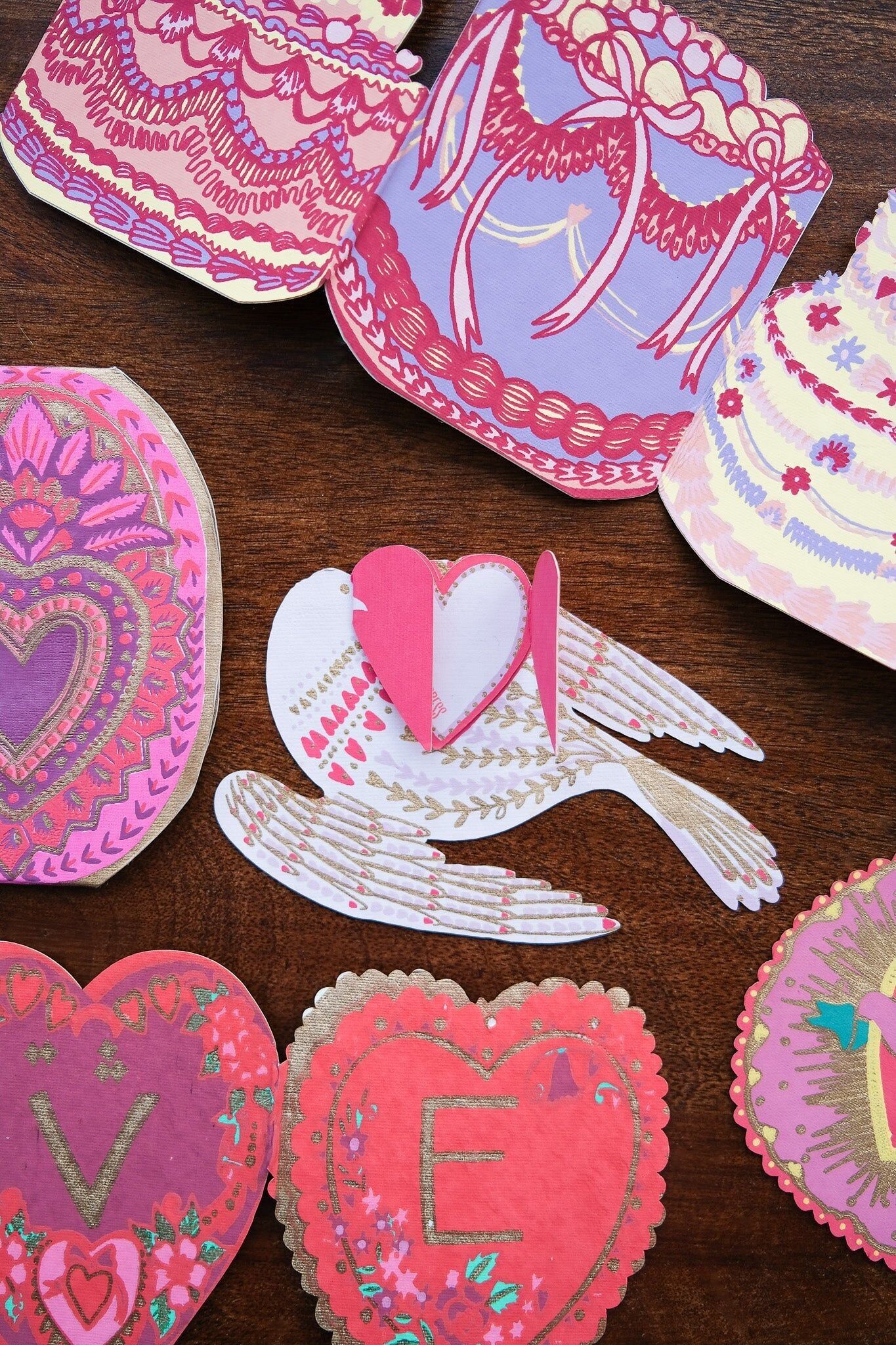 Carte de vœux Oiseau en forme de cœur