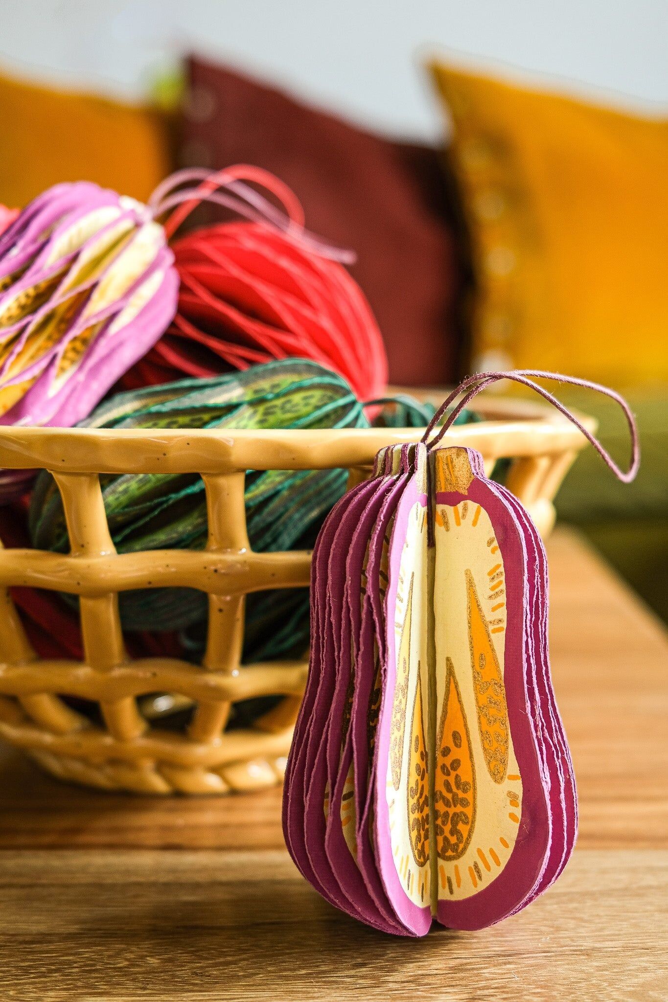 Ornamento a nido d'ape di melanzane