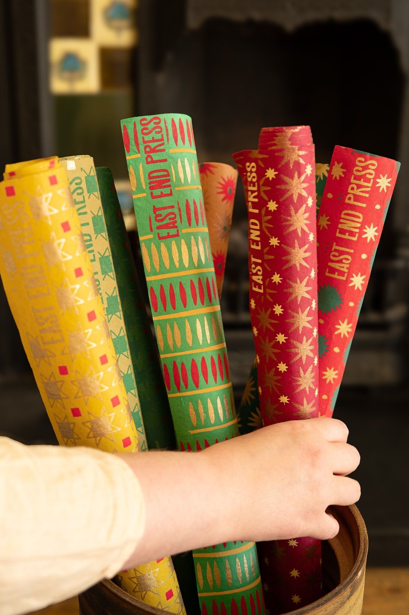 Papel de regalo festivo: Copper Sky