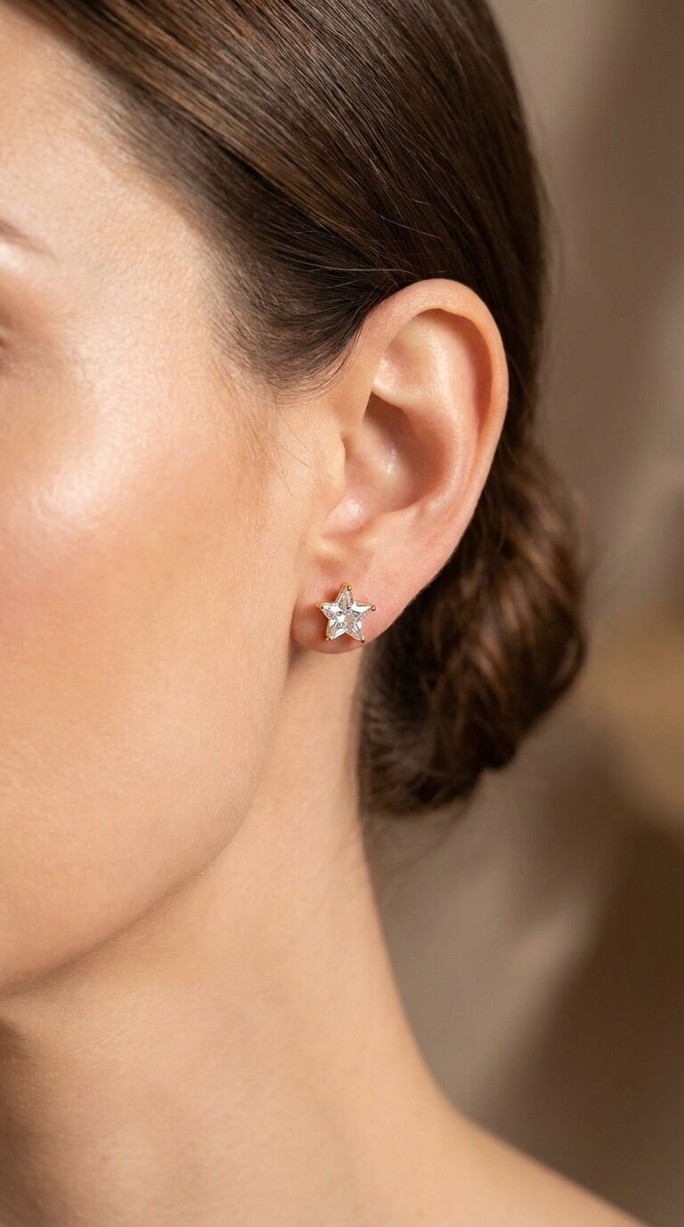 Pendientes de acero inoxidable 124AQ551