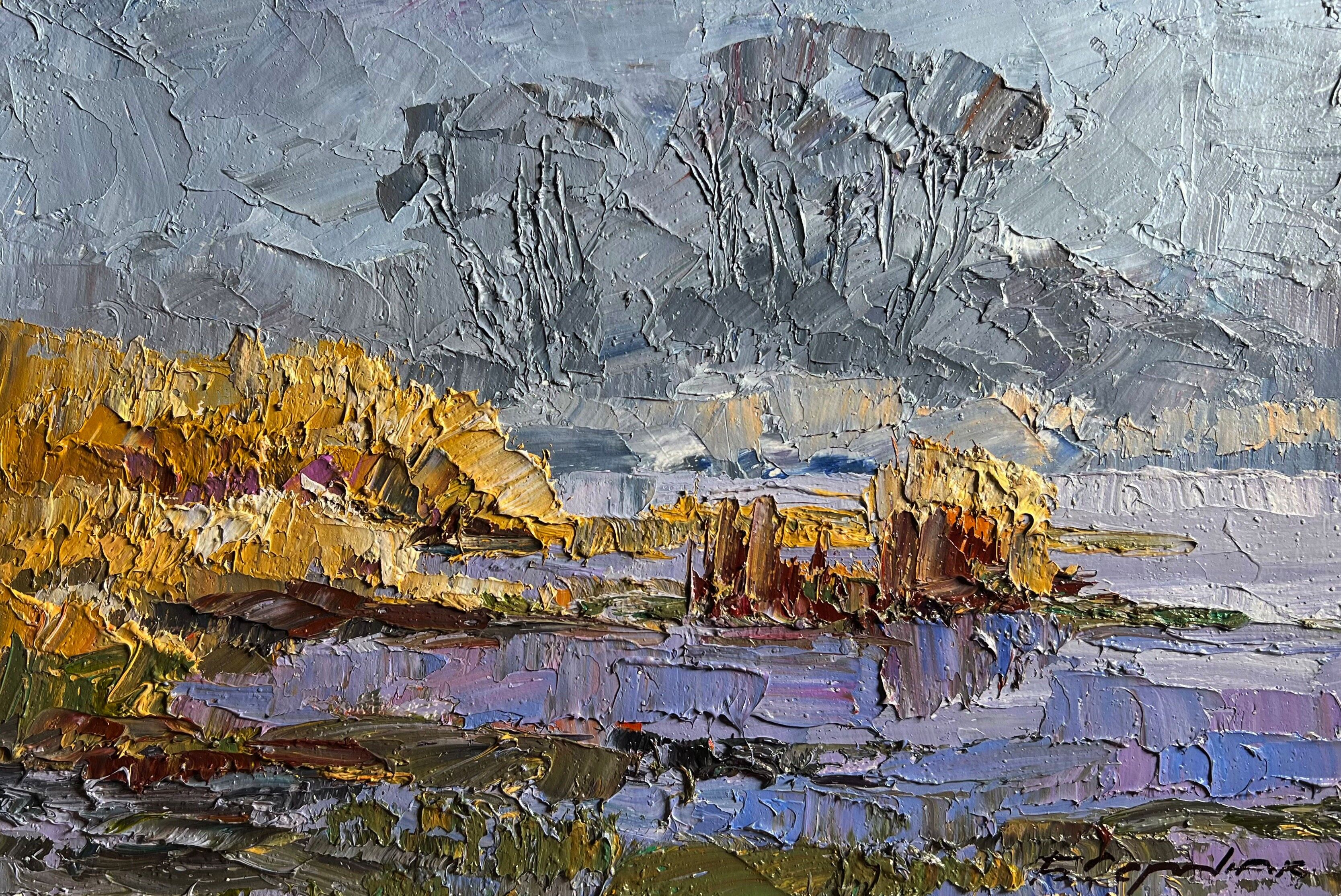 Dipinto ad olio Gelate mattutine Boris Serdyuk 20x30cm