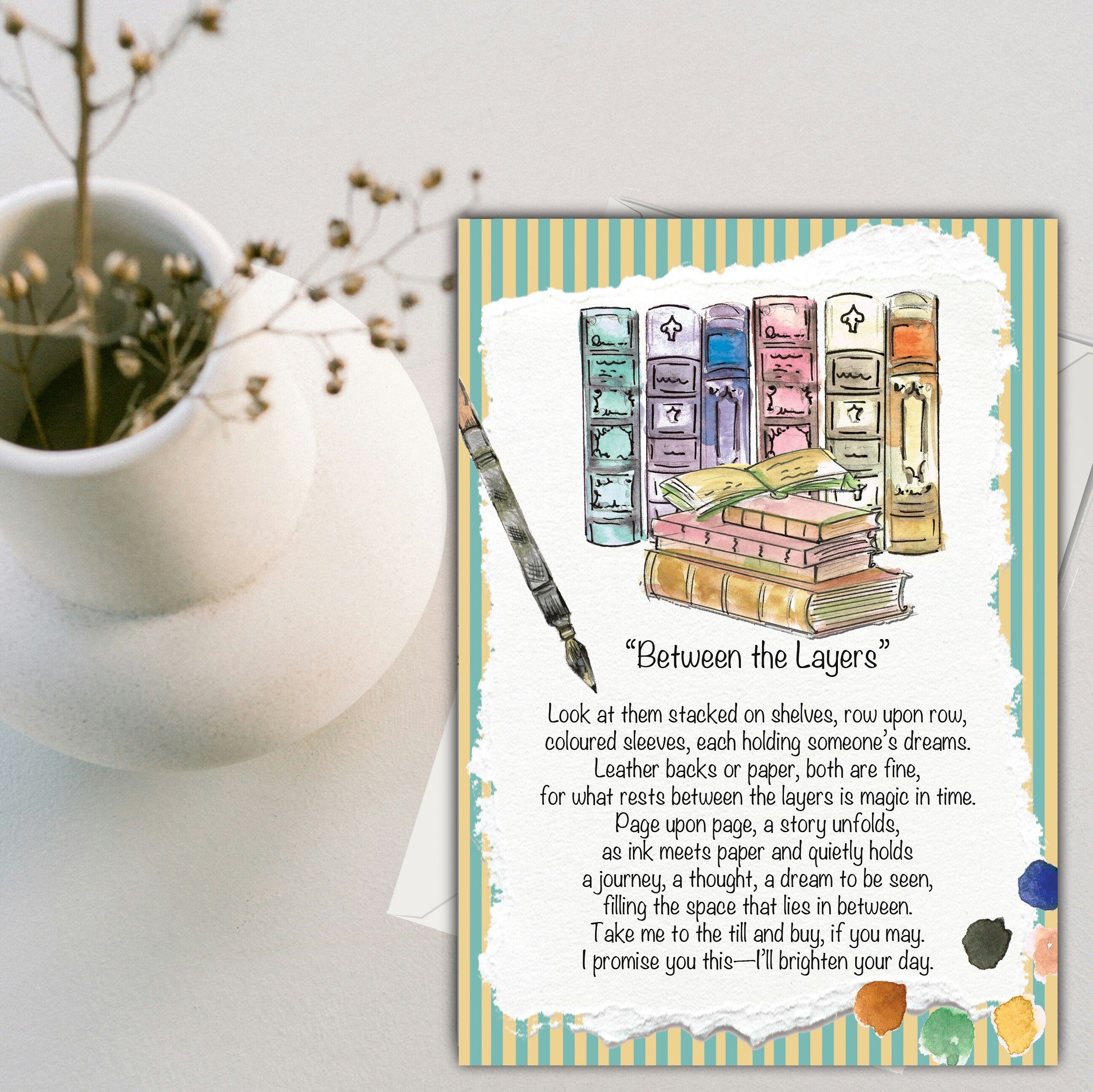 Carte de vœux Entre les couches (120 x 170)