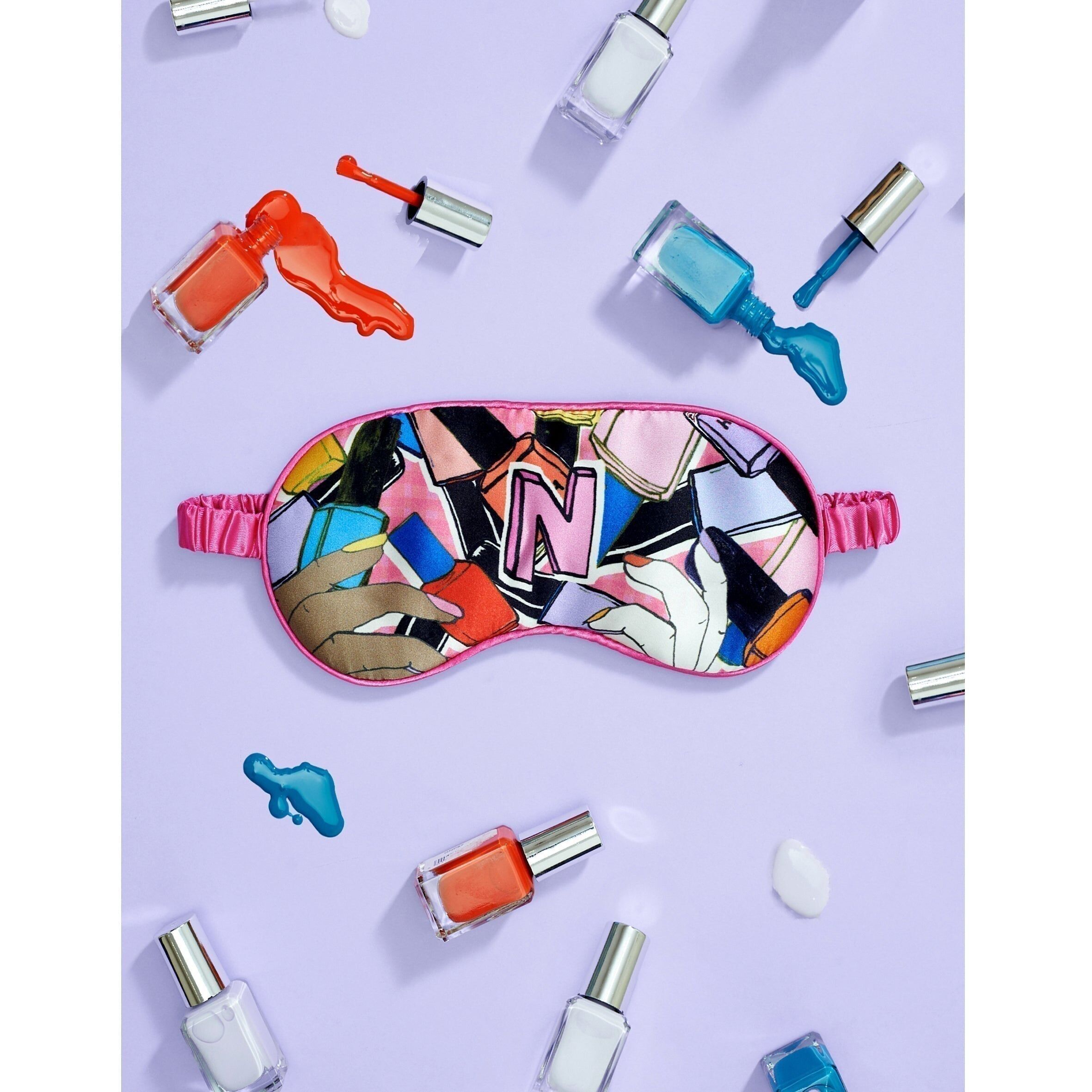 Masque pour les yeux en soie / "N pour ongles"