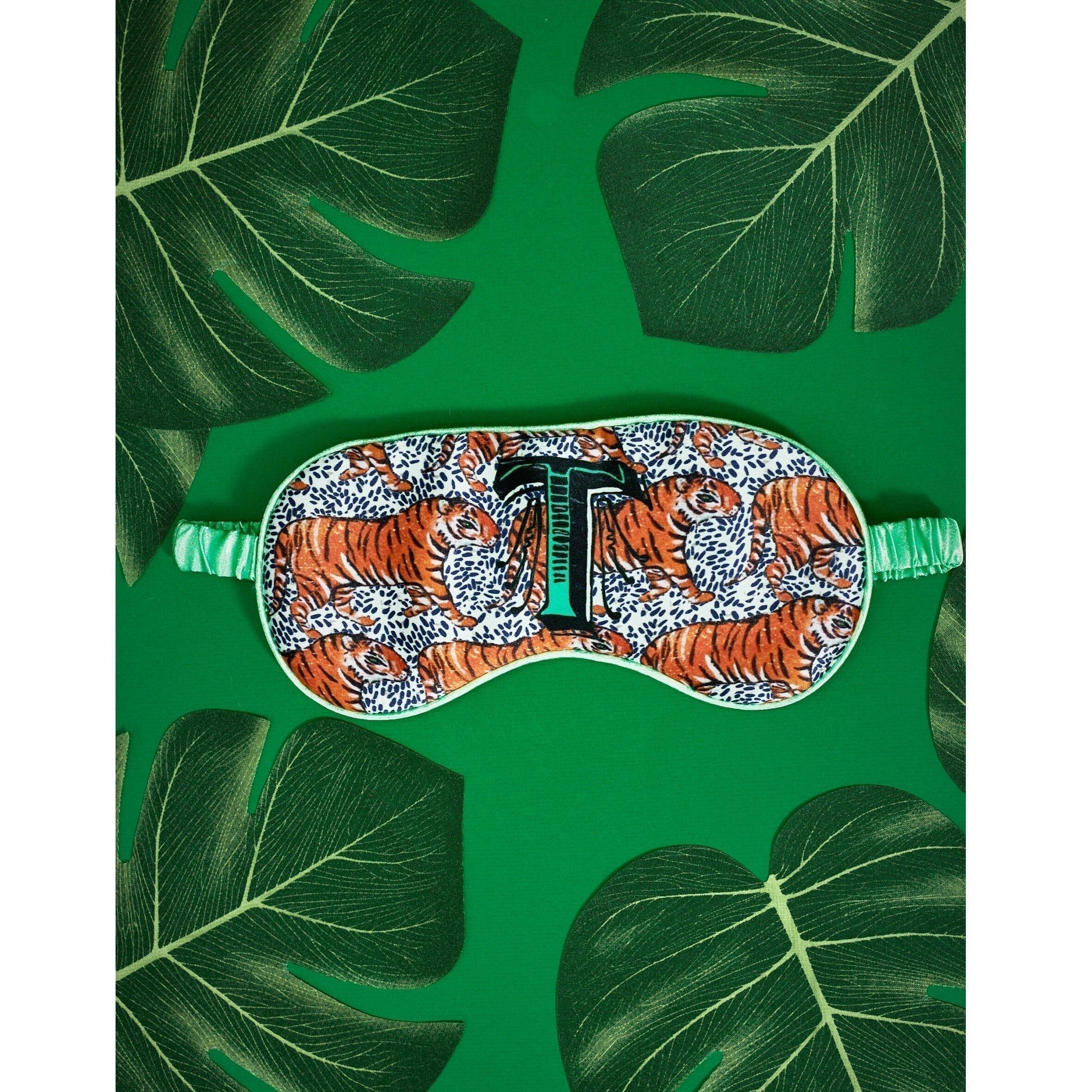 Masque de nuit en soie / "T comme Tigre"