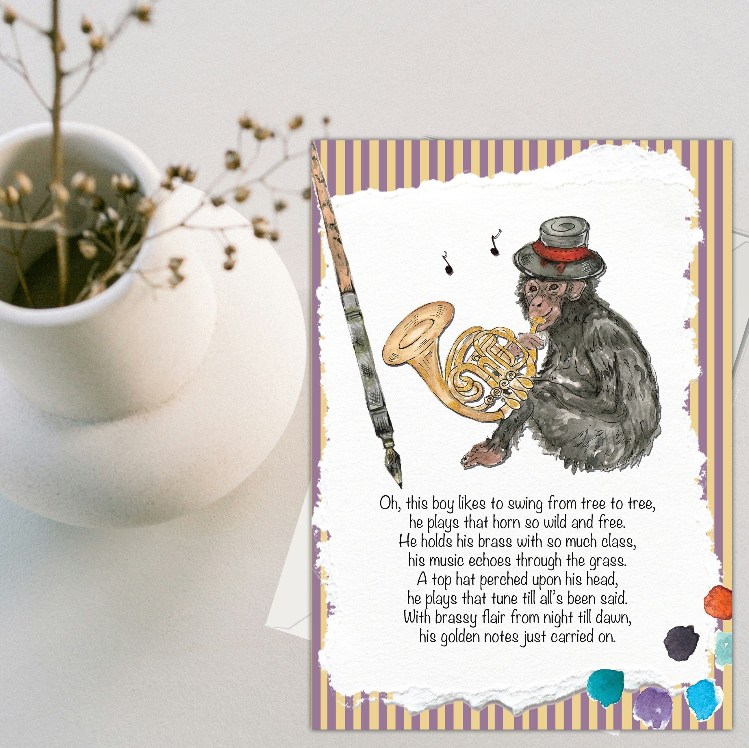 Carte de vœux Brass Monkey (120 x 170)