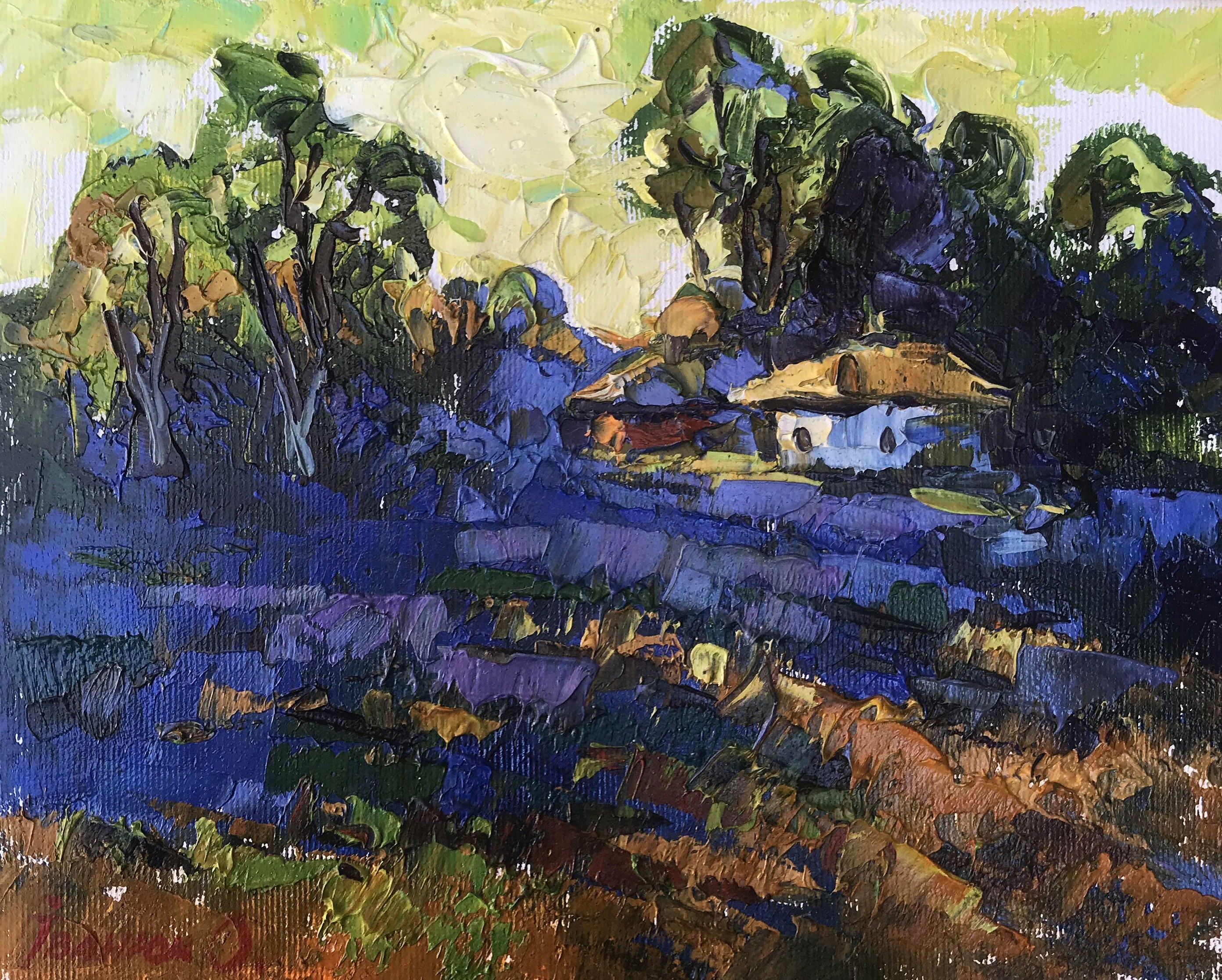 Dipinto ad olio Sera fredda Oleksiy Ivanyuk 20x25cm