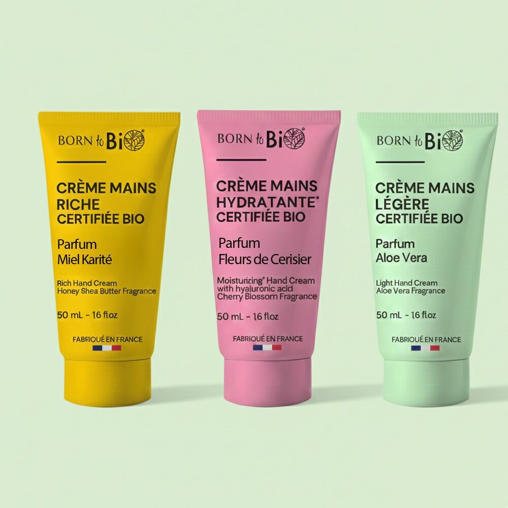 Crèmes Mains Certifiées Bio - Trio Soin Expert