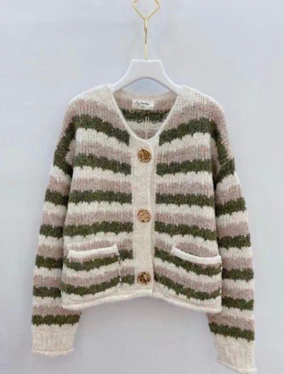 Gilet en maille à rayures