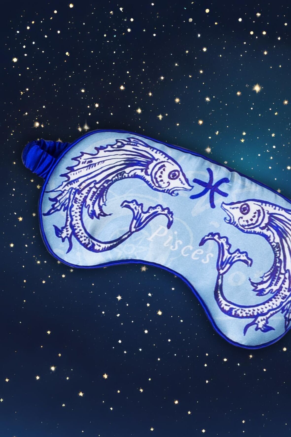 Masque de nuit en soie / "Poissons"