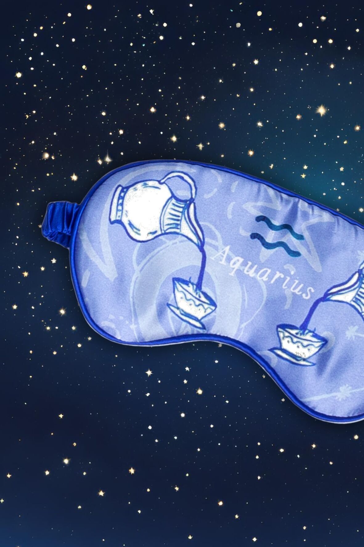 Masque pour les yeux en soie / "Verseau"