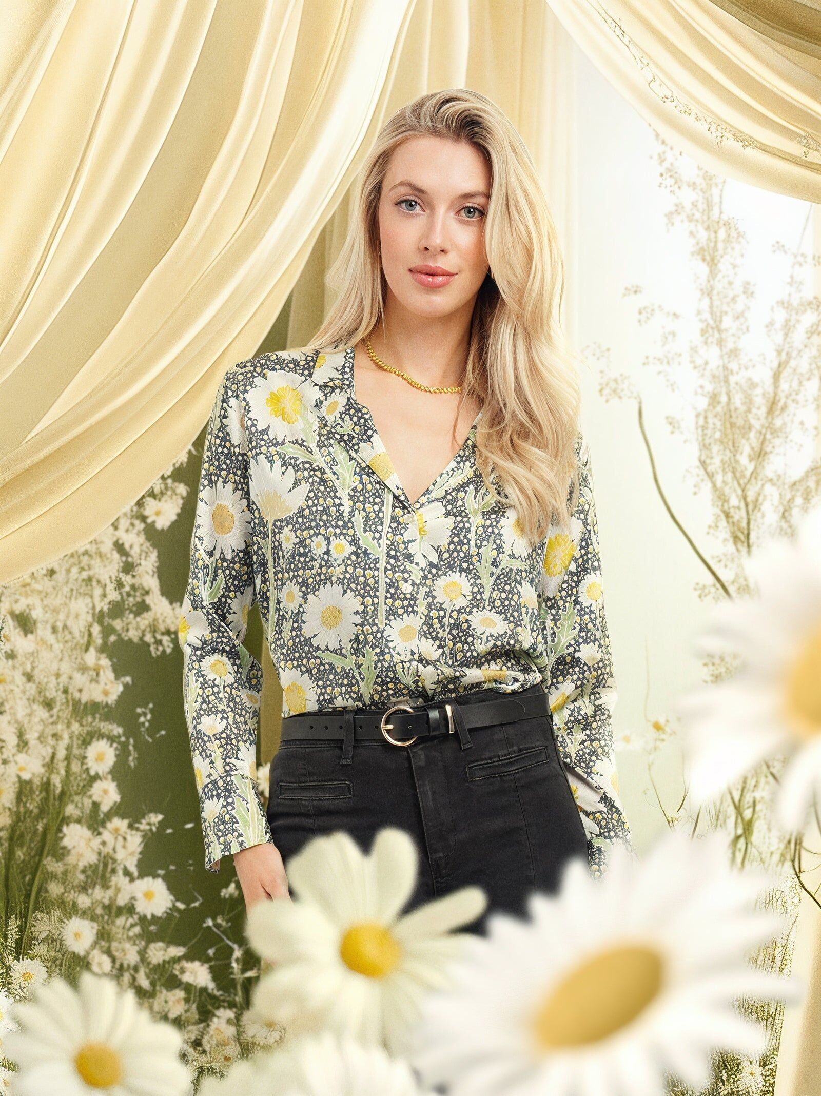 Chemise blazer / "Marguerites"