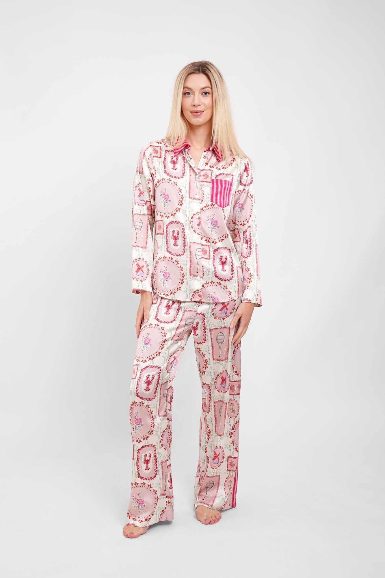 Haut de pyjama à manches longues / "Les Hamptons"