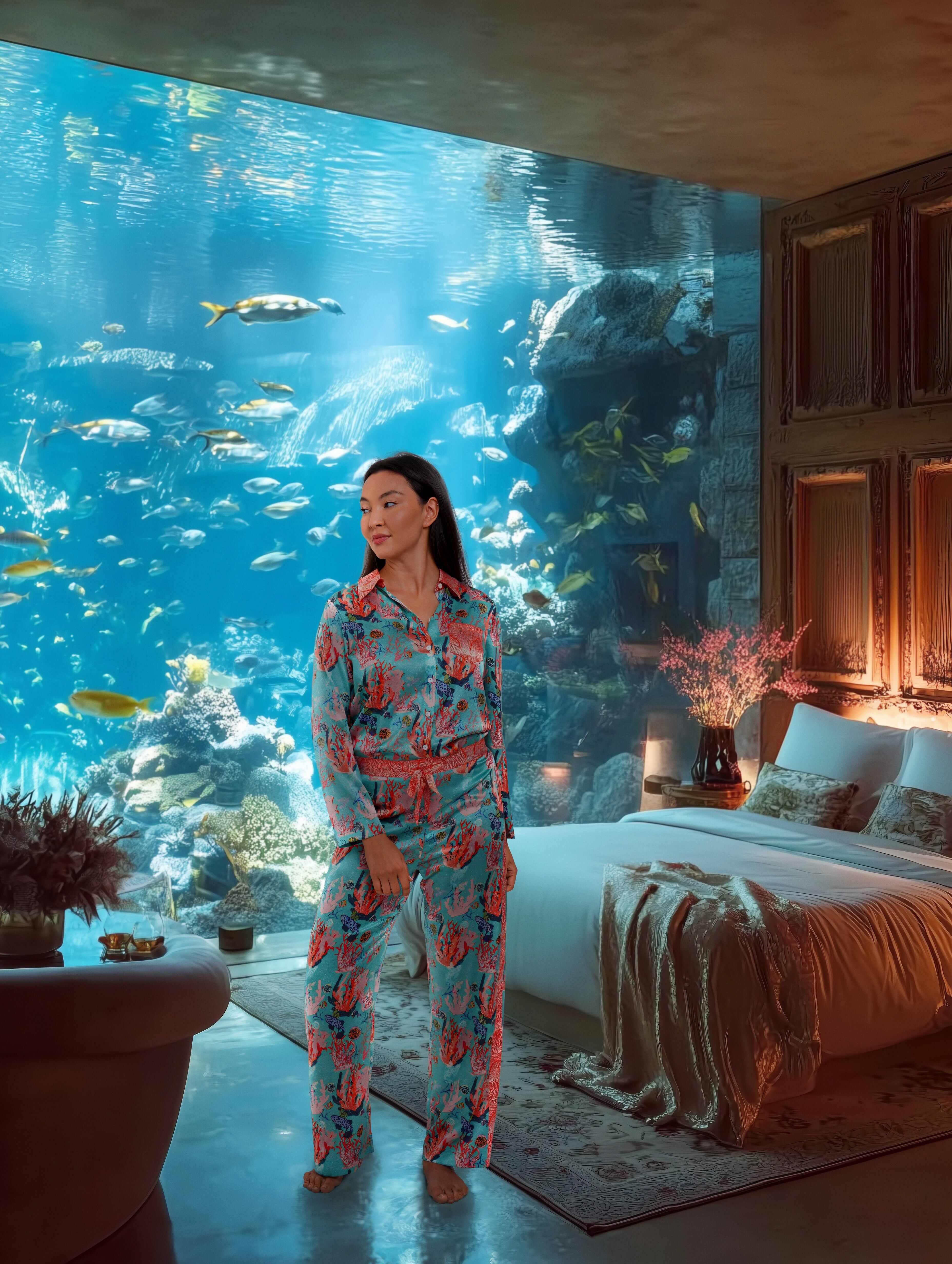 Ensemble pyjama / "Corail sous-marin"