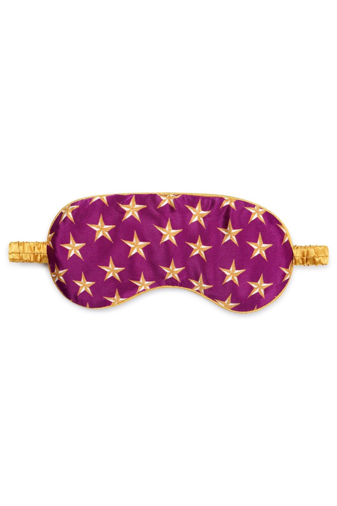 Silk Eye Mask / "Burgundy Stars"