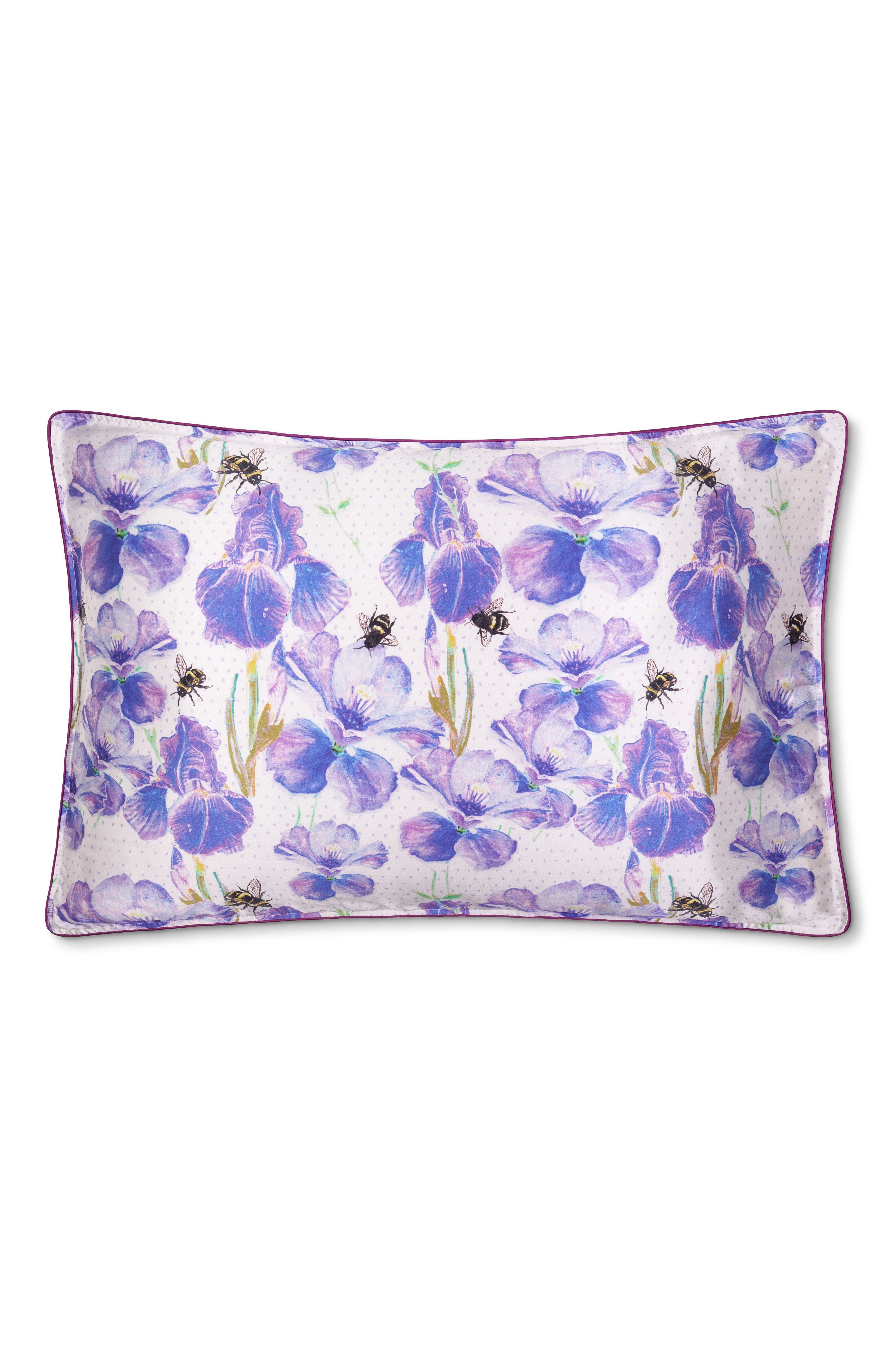 Silk Pillowcase / "Bees In The Garden"